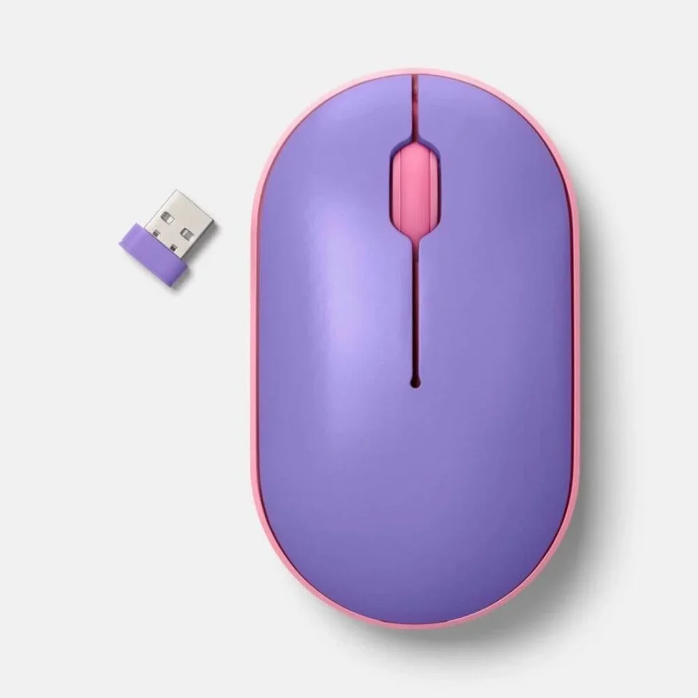 Bluetooth Mouse-Purple-USB A Connections-heyday